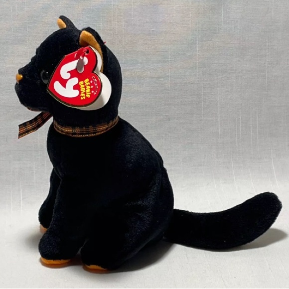 TY Beanie Babies SNEAK Black Cat, Halloween decoration, Tag Errors, Rare, 2010 - Picture 2 of 9